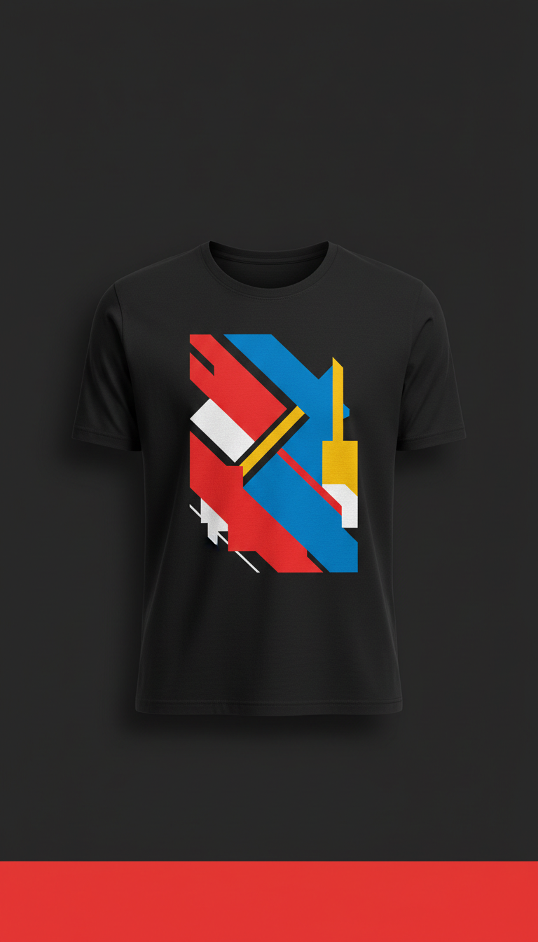 Asphalt black statement graphic t-shirt