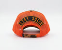 Sucka Proof Leopard Trucker Hat – White Orange Edition