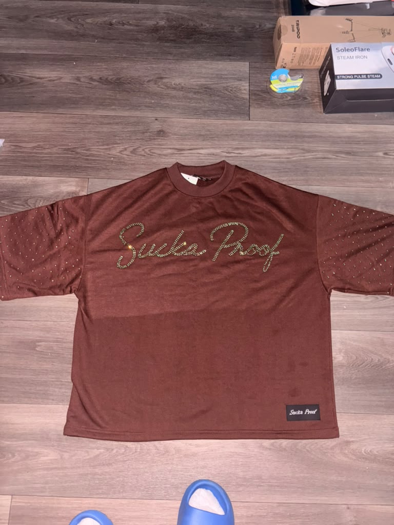 Sucka Proof SP Script T-Shirt - Brown
