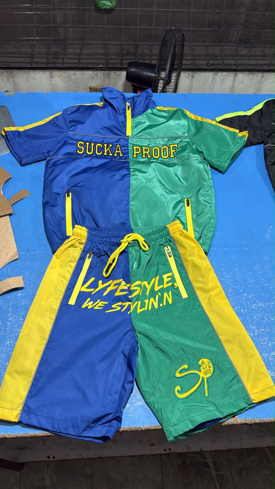 SP Technical Track Suit - Green/Blue