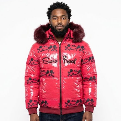 SP High-Gloss Puffer Jacket - Pink