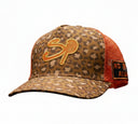 Sucka Proof Leopard Trucker Hat – White Orange Edition