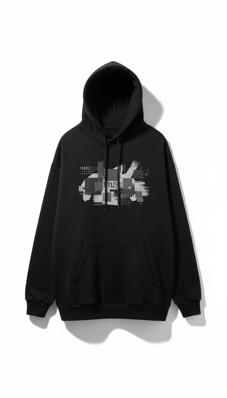 Oversized Graphic Hoodie in Heavyweight Cotton