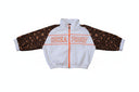 Sucka Proof Leopard Windbreaker Set – White Orange Edition