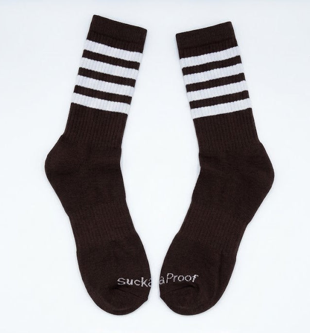 Sucka Proof Brown Stripe Socks