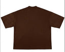 Sucka Proof Platinum Rhinestone Terry Cotton Crop Shirt – Brown