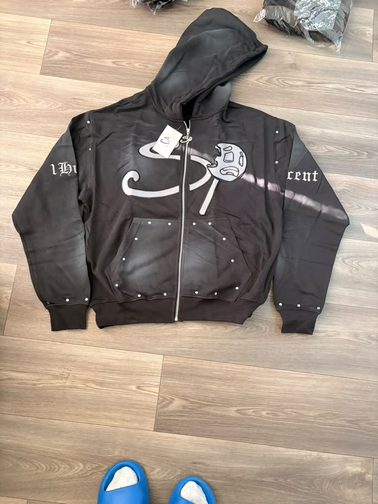 Sucka Proof SP Script Zip-Up Jacket - Black