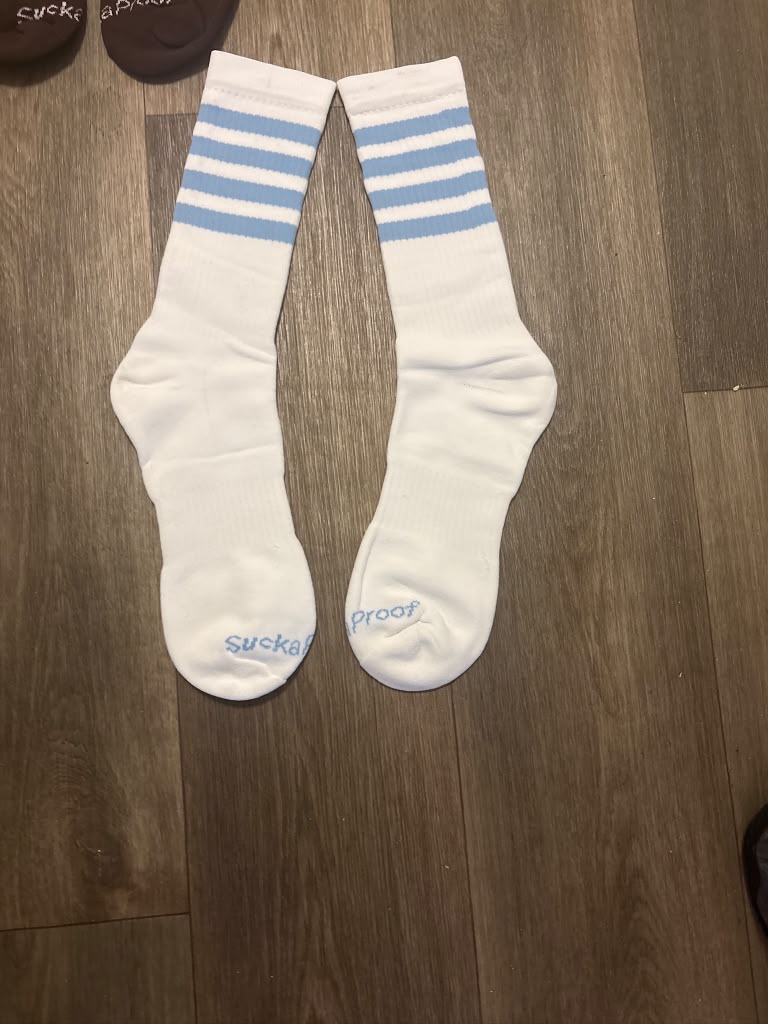Sucka Proof SP Signature Socks - White/Blue