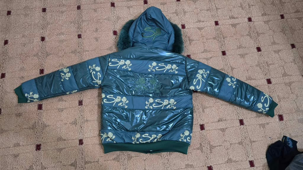 SP High-Gloss Puffer Jacket - Blue