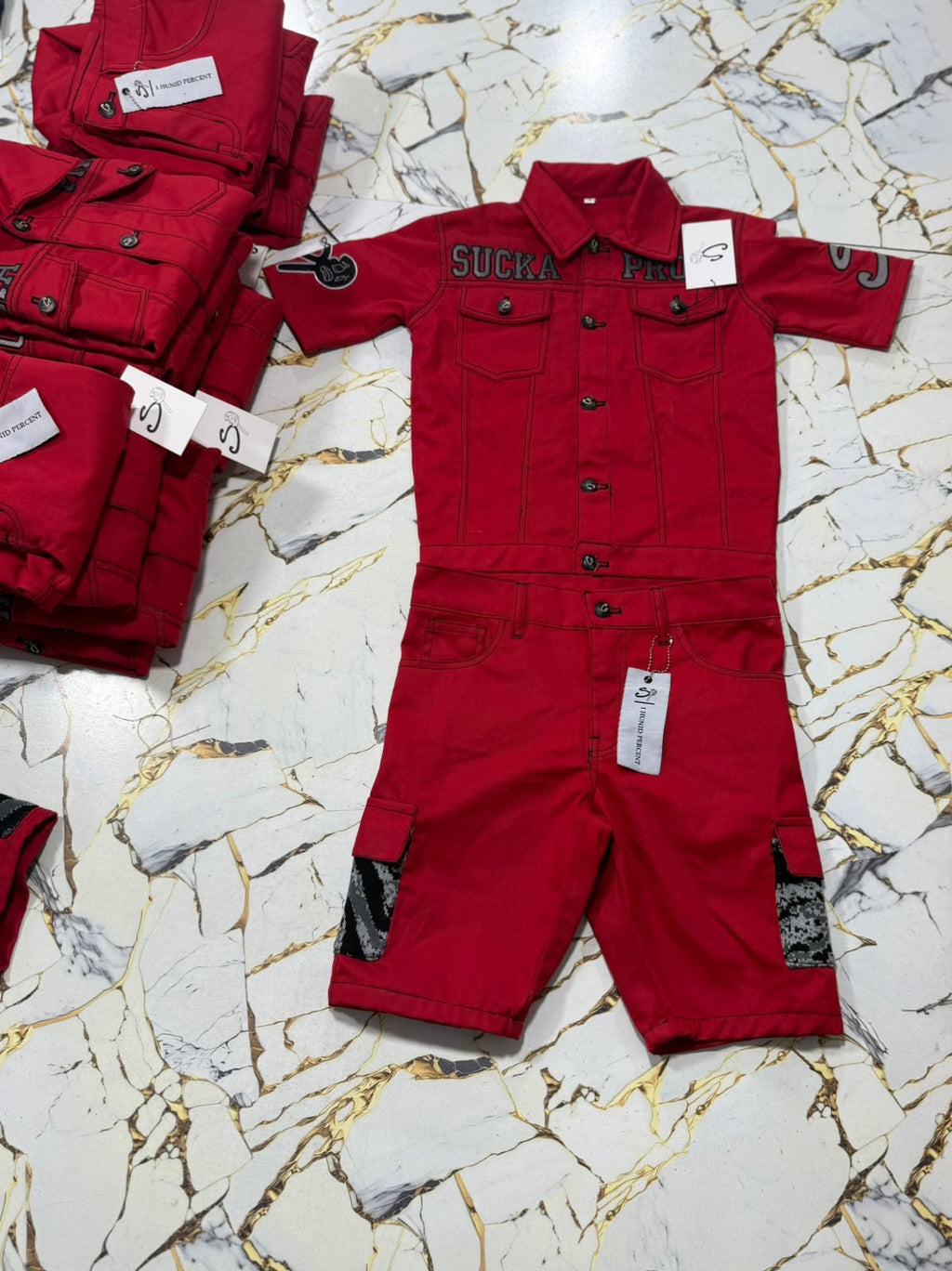 Kids SP Summer Short Set - Red