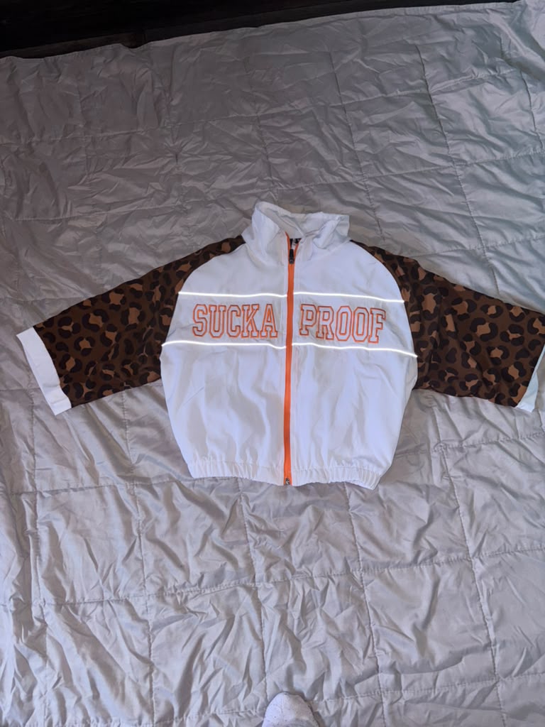 SP Monogram Windbreaker Set - White/Orange